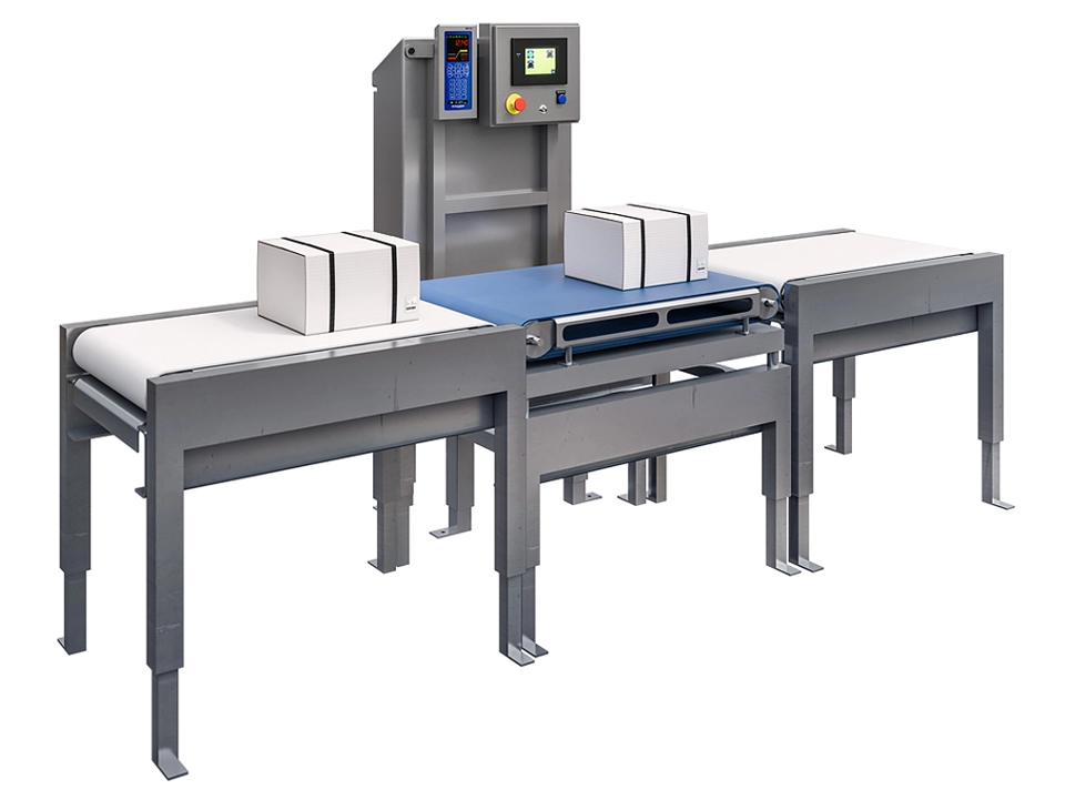 Scanvaegt Automatic Box Weigher è un sistema automatico per la pesatura di cartoni e casse fino a 25 colli al minuto, con registrazione Alibi e tracciabilità dei dati.